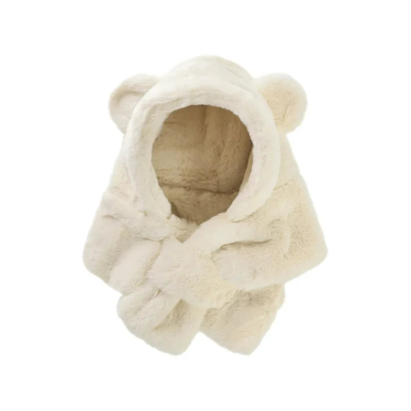 2 in 1 Baby Bear Warm Hat Scarf-Gailik