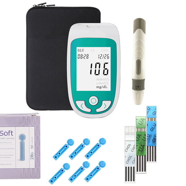 3 In 1 Multifunctional Health Monitor: Cholesterol, Glucose & Uric Acid-Gailik