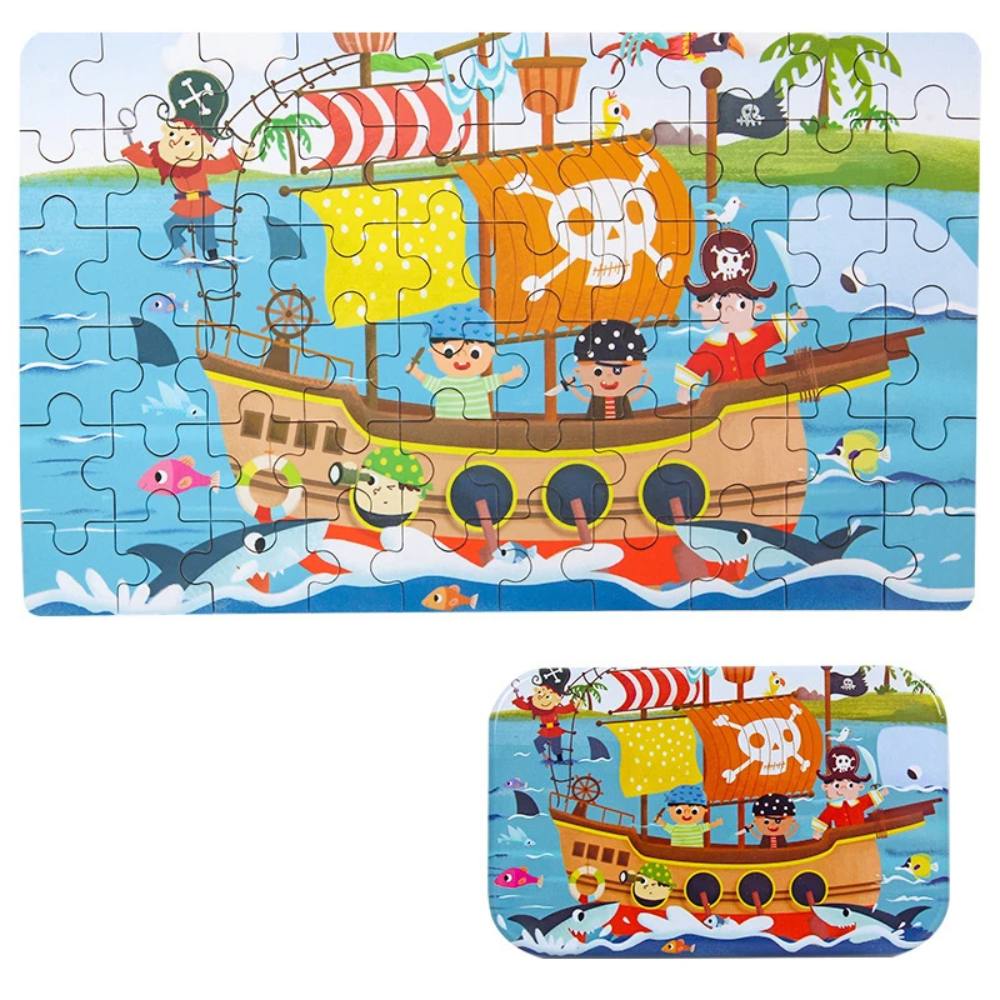 60 Pieces Children Wooden Puzzle Toy-Gailik