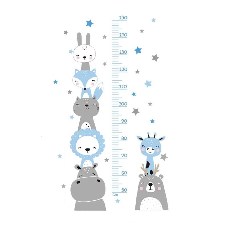 Animal Height Measurement Wall Stickers for Kids-Gailik