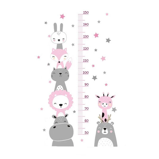 Animal Height Measurement Wall Stickers for Kids-Gailik