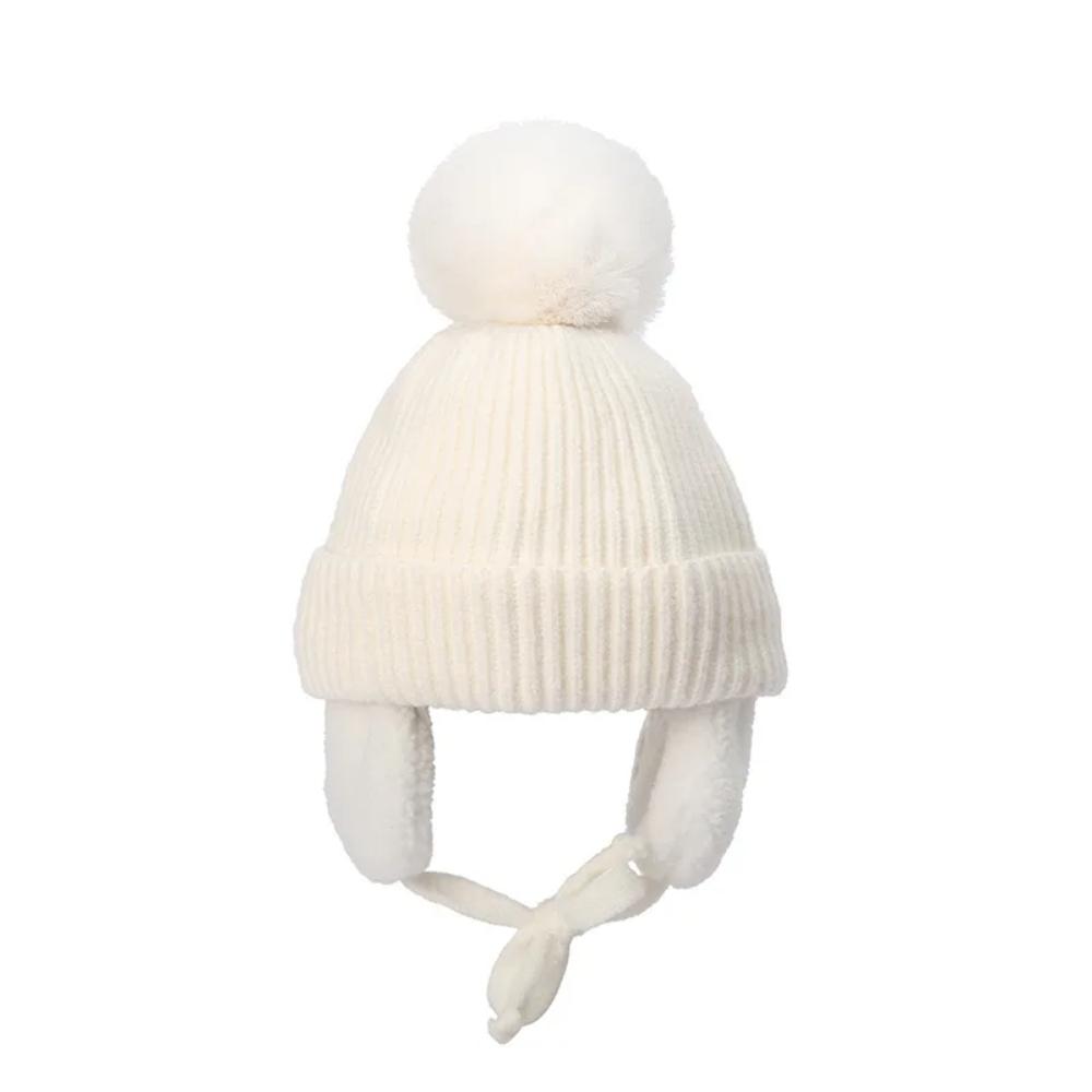 Baby Big Pompom Beanie with Earflap-Gailik