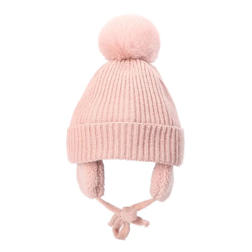 Baby Big Pompom Beanie with Earflap-Gailik