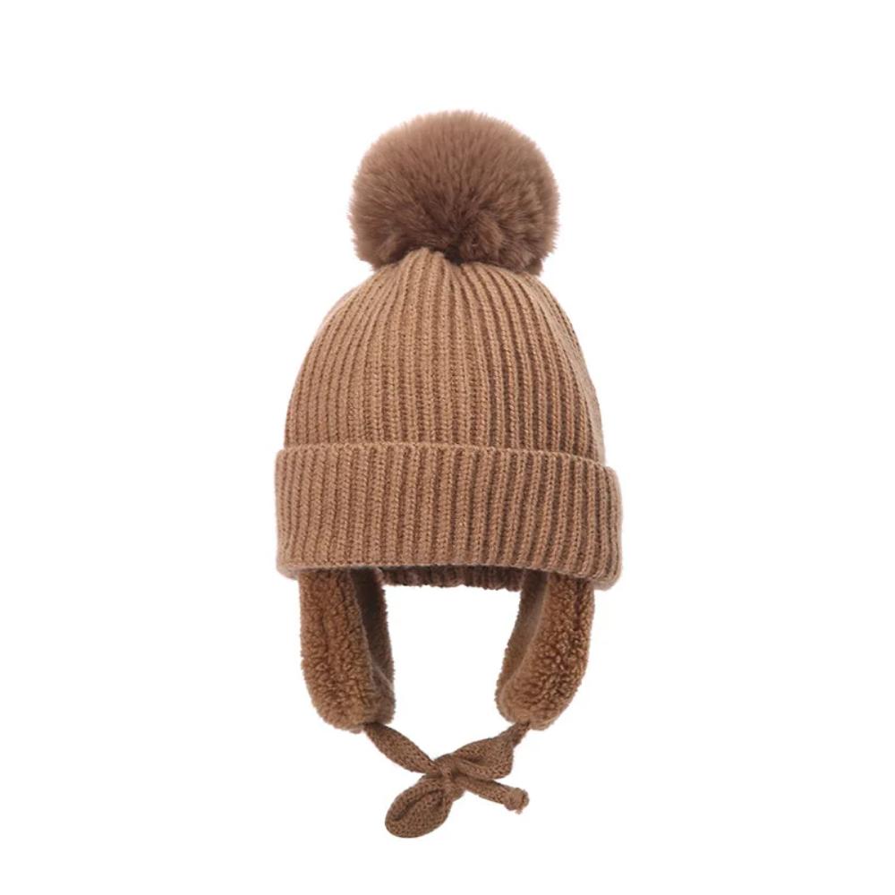 Baby Big Pompom Beanie with Earflap-Gailik