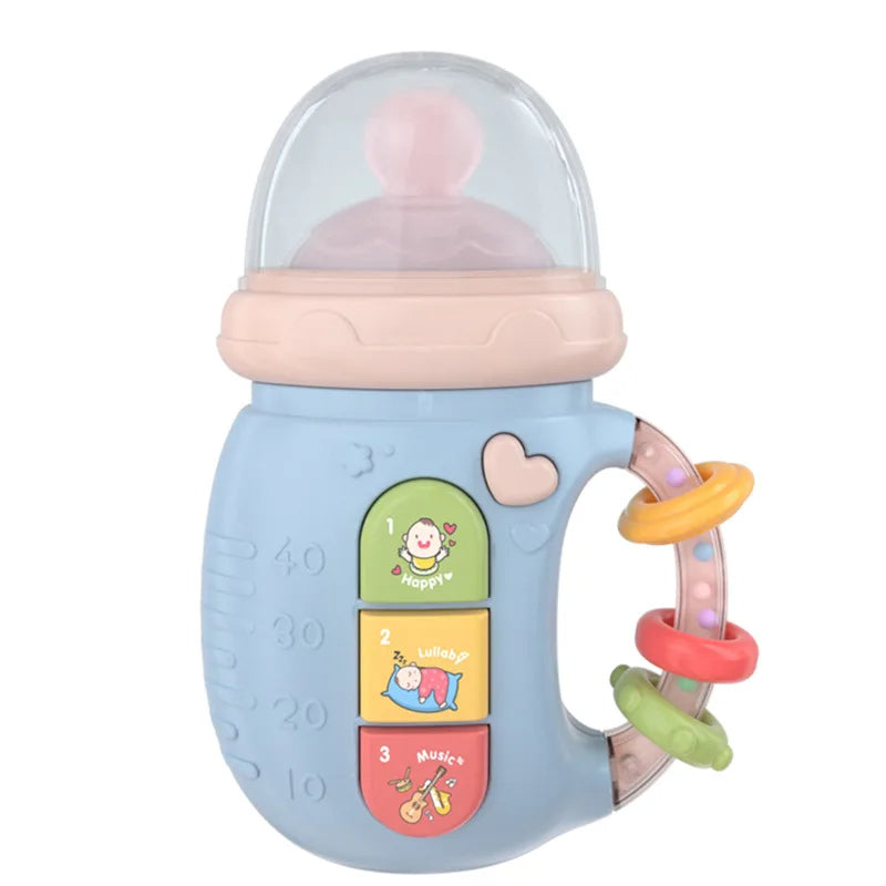 Baby Electric Musical Luminous Feeding Bottle Soft Pacifier Teether-Gailik