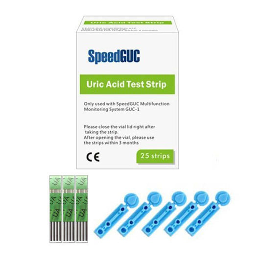 Blood Test Strips ( Cholesterol / Glucose / Acid Uric ) + Lancets-Gailik