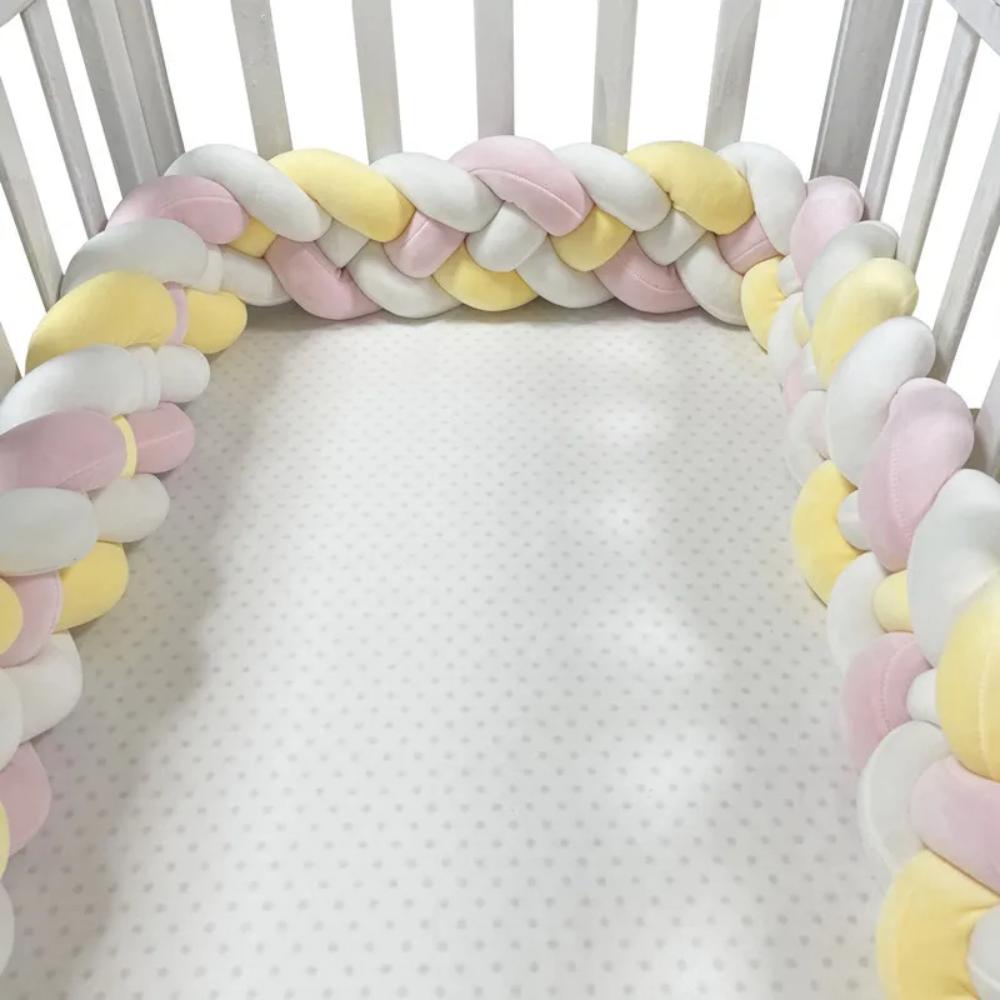 Braided Cot Bumper Baby Crib Protector-Gailik