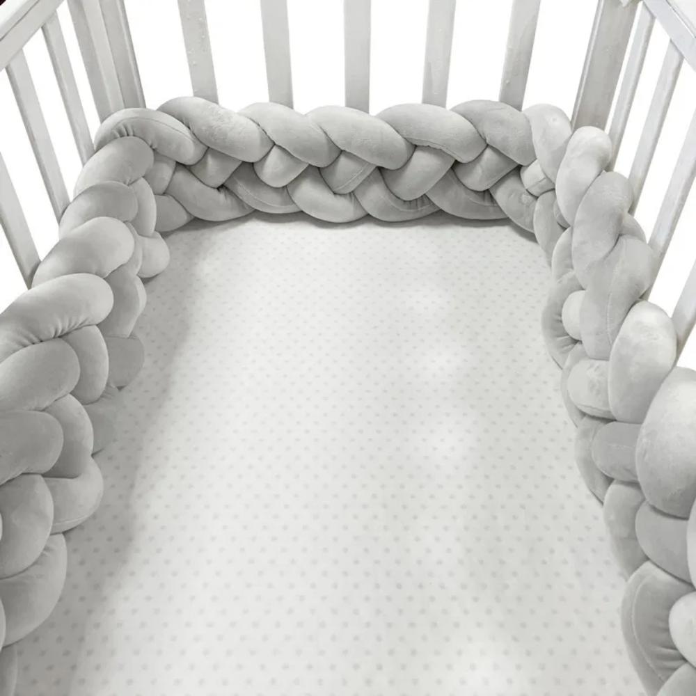 Braided Cot Bumper Baby Crib Protector-Gailik