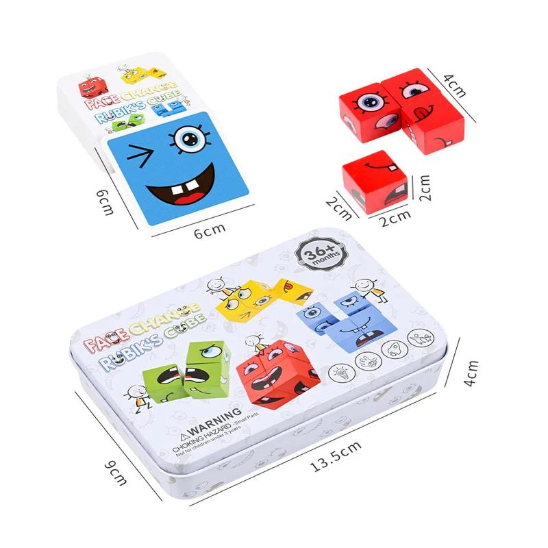 Face Changing Building Blocks Board Game-Gailik