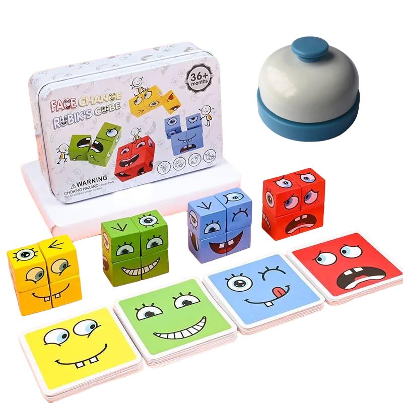 Face Changing Building Blocks Board Game-Gailik