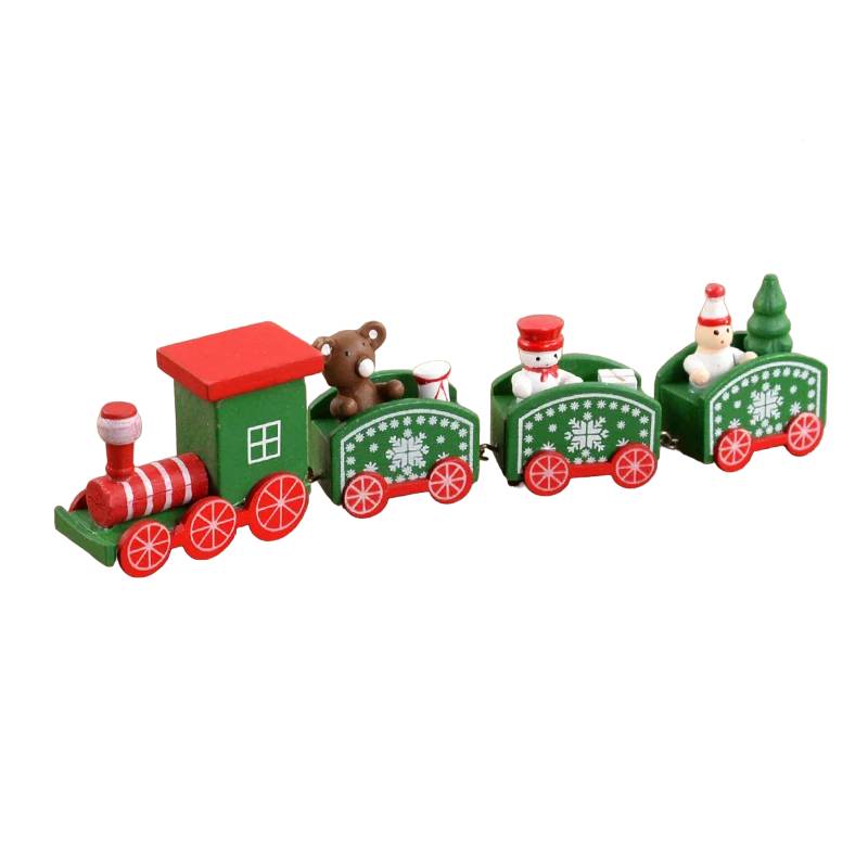 Festive Christmas Wooden Train Kids Gift-Gailik