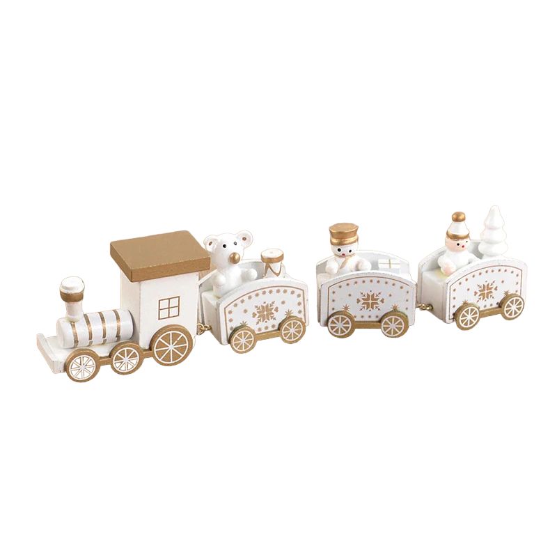 Festive Christmas Wooden Train Kids Gift-Gailik