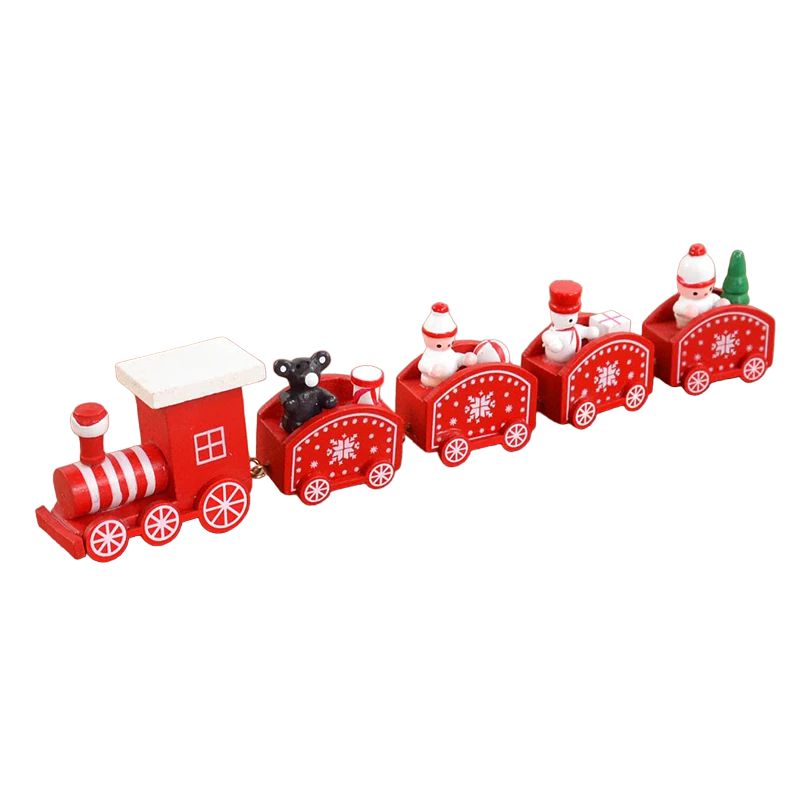 Festive Christmas Wooden Train Kids Gift-Gailik