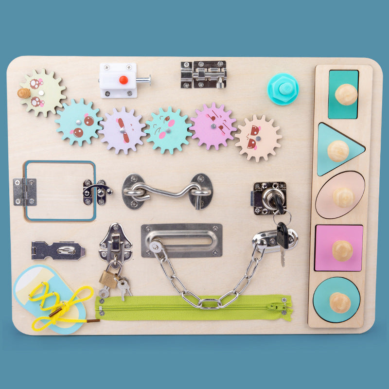 Kids Wooden Sensory Activity Board -Gailik