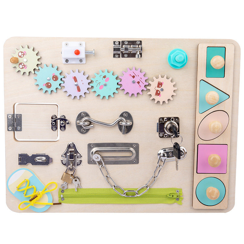 Kids Wooden Sensory Activity Board -Gailik