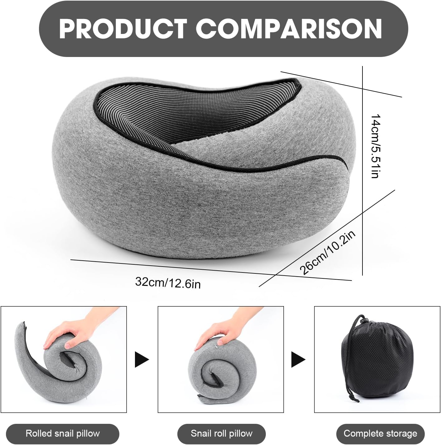 Memory Foam Neck Travel Pillow-Gailik