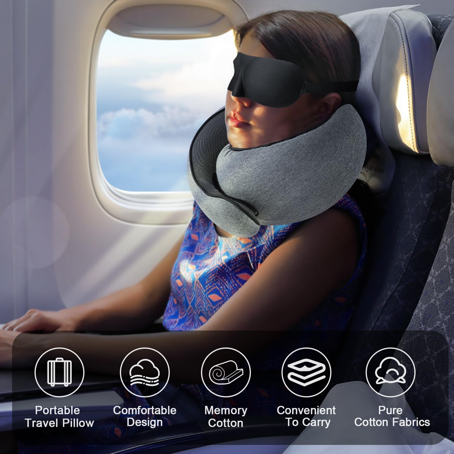 Memory Foam Neck Travel Pillow-Gailik