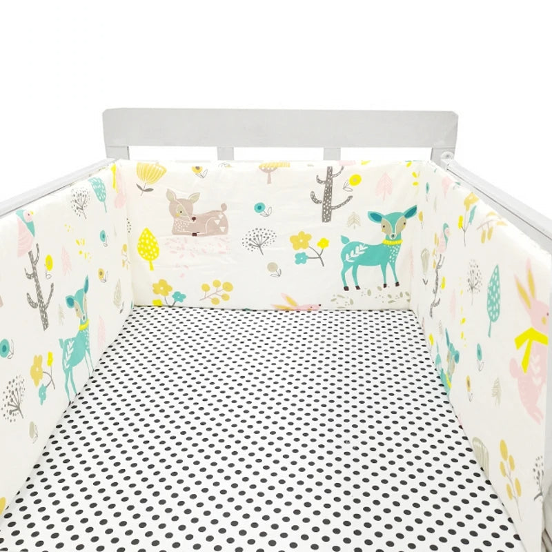 Printed Cotton Baby Cot Bumper for Bed Protection Accessories-Gailik