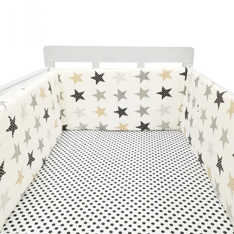 Printed Cotton Baby Cot Bumper for Bed Protection Accessories-Gailik