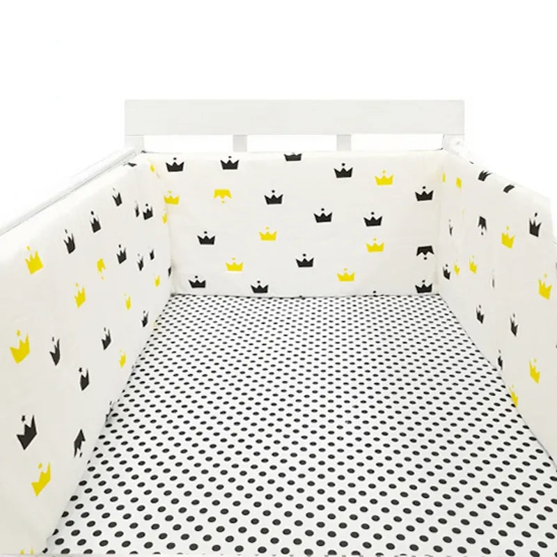 Printed Cotton Baby Cot Bumper for Bed Protection Accessories-Gailik