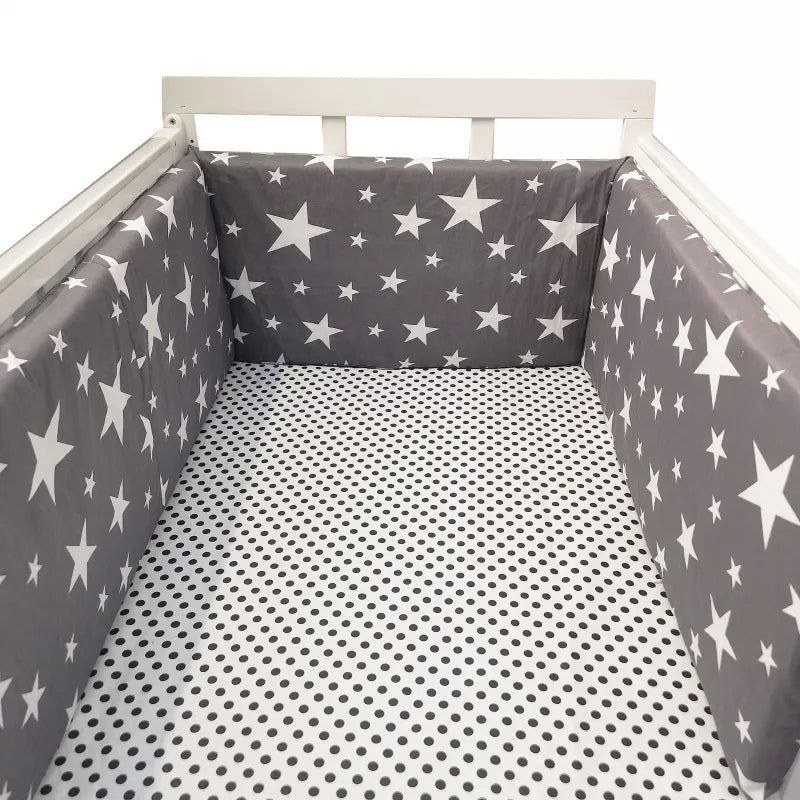 Printed Cotton Baby Cot Bumper for Bed Protection Accessories-Gailik