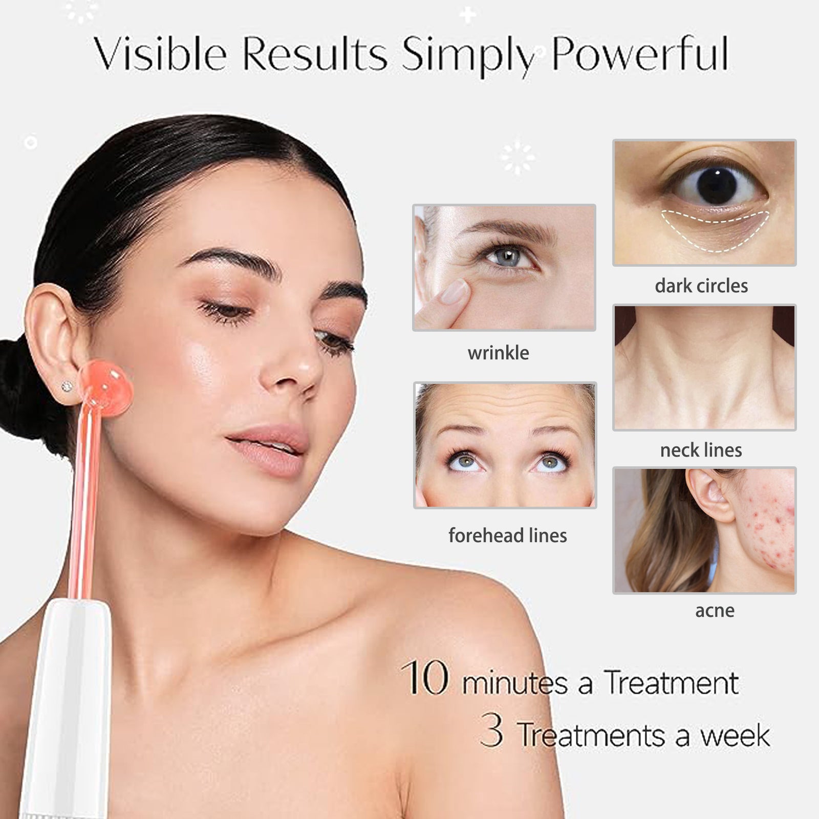 Professional High Frequency Facial & Hair Therapy Wand-Gailik