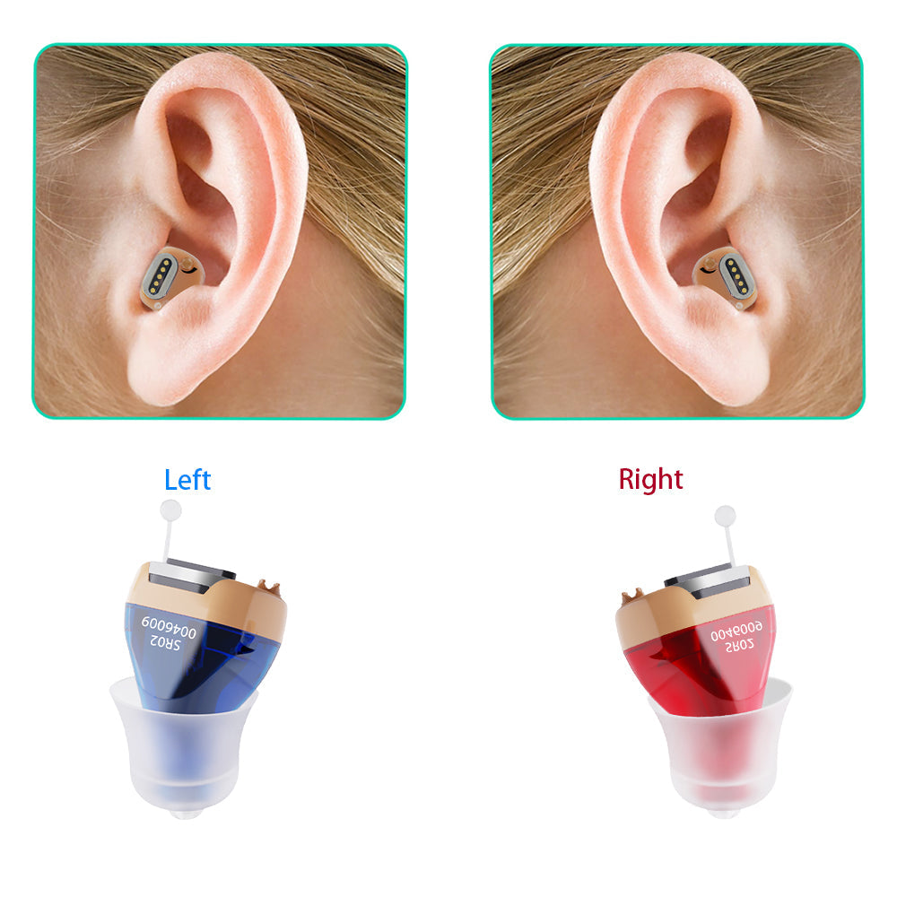 Rechargeable & Invisible Hearing Aid SR02 , Upgraded Version Stronger Suction Power-Gailik