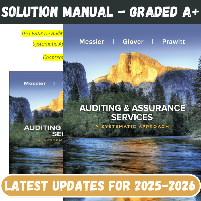 Solution Manual For Auditing & Assurance Services A Systematic Approach 12th Edition By William Messier-Pass Test Bank
