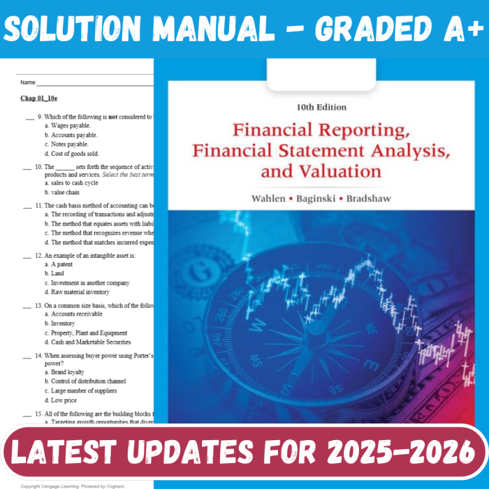 Solution Manual For Financial Reporting, Financial Statement Analysis and Valuation 10th Edition by Wahlen-Pass Test Bank