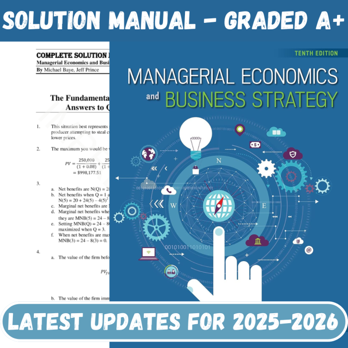 Solution Manual For Managerial Economics & Business Strategy 10th Edition By Baye-Pass Test Bank