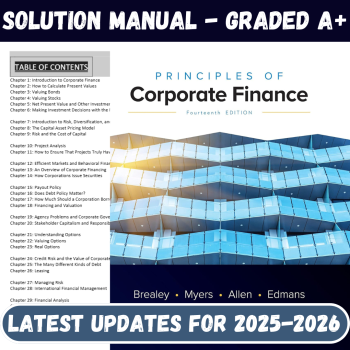 Solution Manual For Principles of Corporate Finance 14th Edition By Brealey-Pass Test Bank