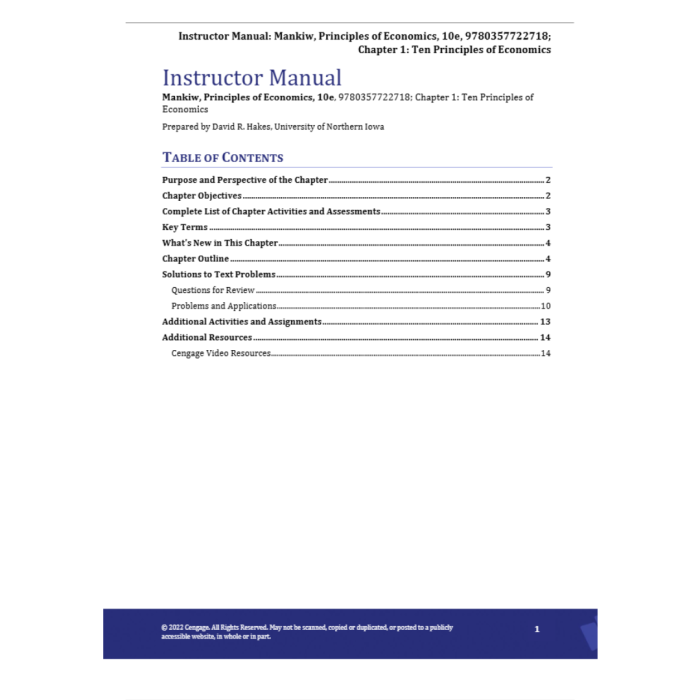 Solution Manual For Principles of Economics 10th Edition By Mankiw-Pass Test Bank