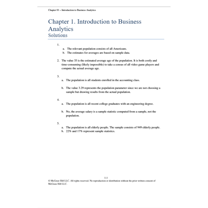 Solution Manual For Business Analytics 2nd Edition By Jaggia PassTestBank 2