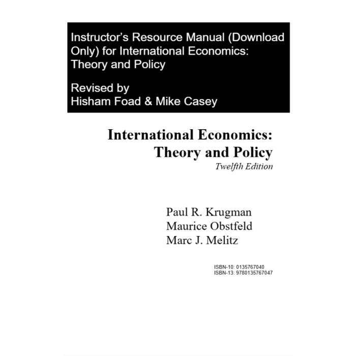 Solution Manual For International Economics Theory and Policy 12th Edition By Krugman PassTestBank 2