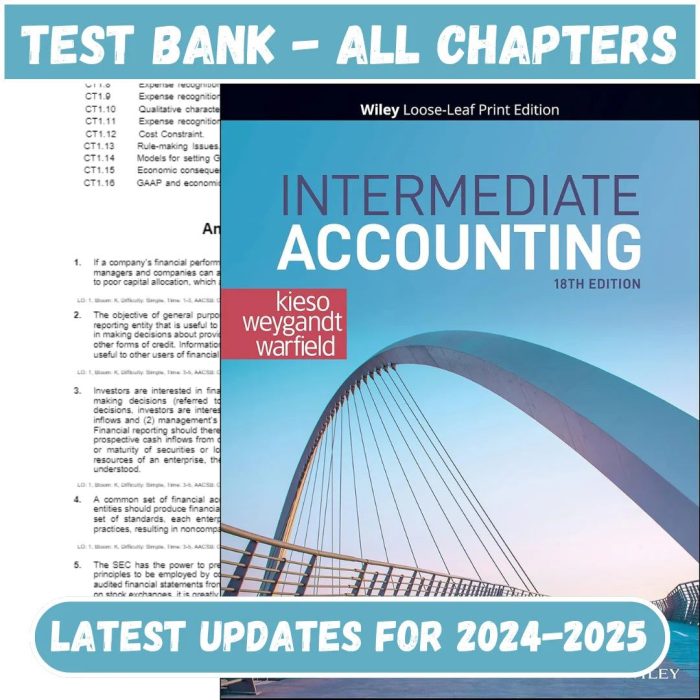 Solution Manual and Instructor Resource for Intermediate Accounting, 18th Edition, by Donald | All Chapters Included-Pass Test Bank