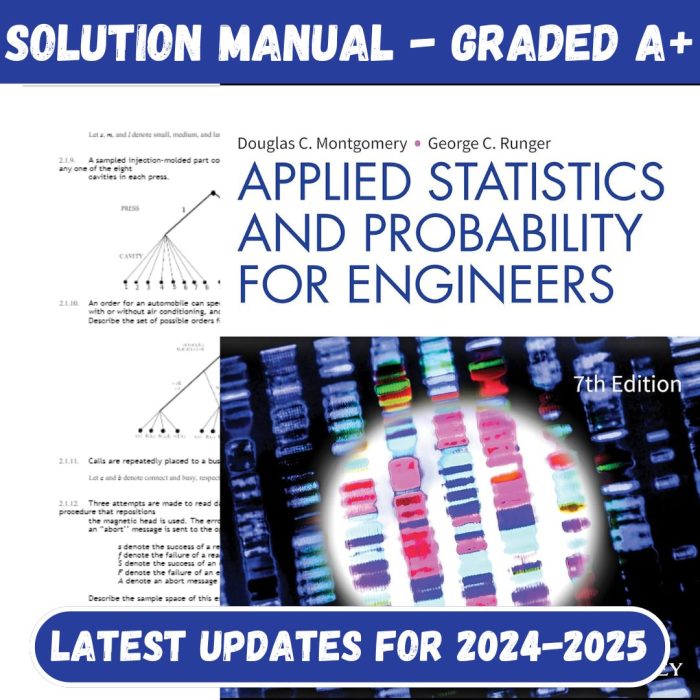 Solution Manual for Applied Statistics and Probability for Engineers 7th Edition by Turton-Pass Test Bank