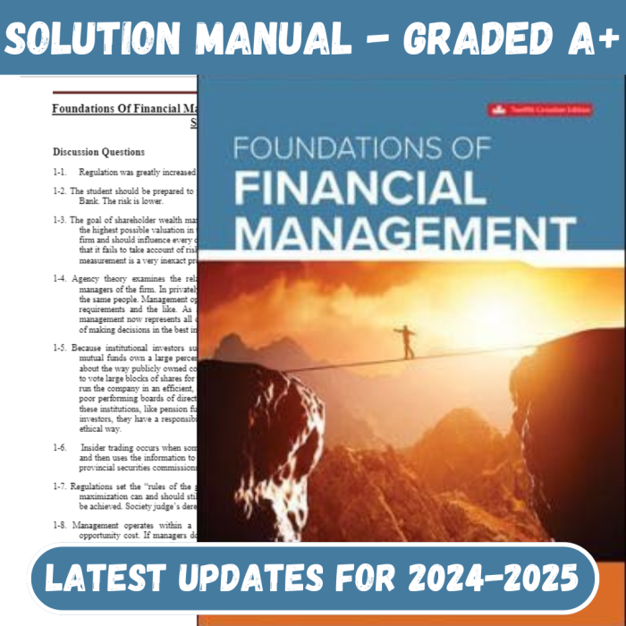 Solution Manual for Foundations Of Financial Management 12th Canadian Edition by Short-Pass Test Bank