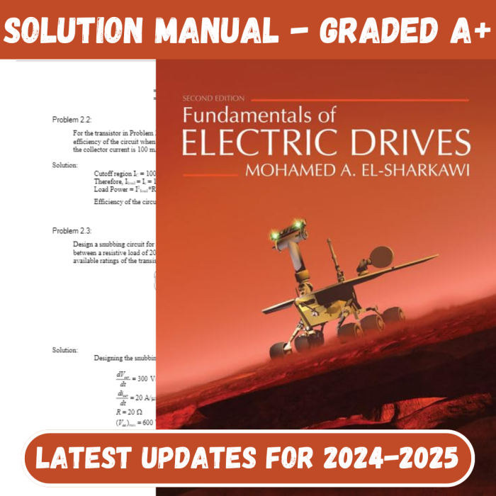 Solution Manual for Fundamentals of Electric Drives 2nd Edition by El-Sharkawi-Pass Test Bank