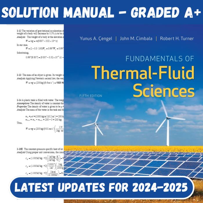 Solution Manual for Fundamentals of Thermal-Fluid Sciences 5th Edition by Cengel-Pass Test Bank