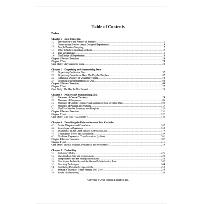 Solution Manual For Statistics: Informed Decisions Using Data 6th Edition By III Sullivan, Michael-Pass Test Bank