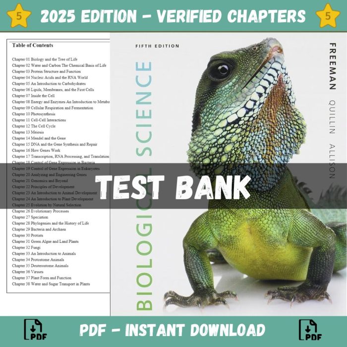 Test Bank – Biological Science, 5th Edition (Freeman, 2014)-Pass Test Bank