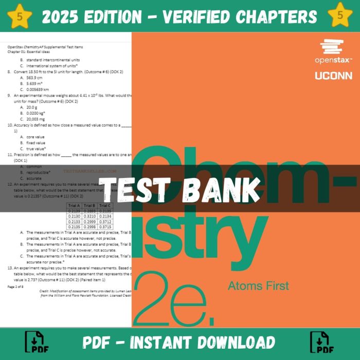 Test Bank – Chemistry Atoms First 2e 2nd Edition (OpenStax, 2019)-Pass Test Bank