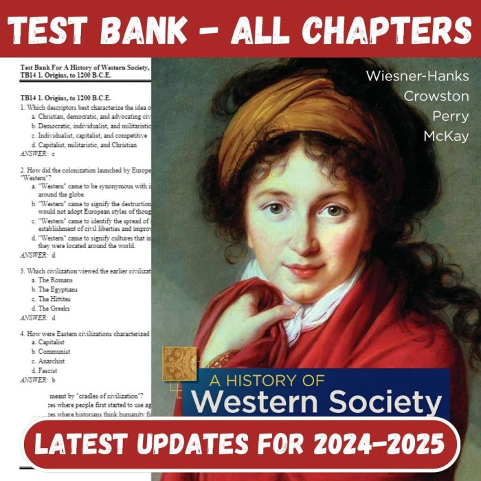 Test Bank For A History of Western Society, Combined Edition – Fourteenth Edition by Merry E. Wiesner-Hanks-Pass Test Bank