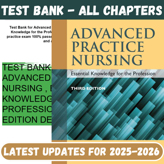 Test Bank For Advanced Practice Nursing: Essential Knowledge for the Profession 3rd Edition By Denisco-Pass Test Bank