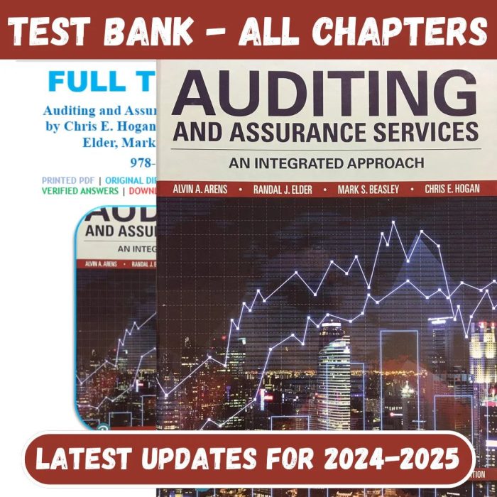 Test Bank For Auditing And Assurance Services, 17th Edition by Alvin A Arens-Pass Test Bank