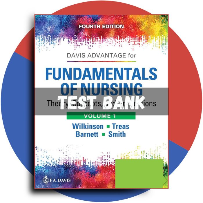 Test Bank For Bates Fundamentals of Nursing Theory Concepts (Vol 1), 4th Edition (Wilkinson, 2019)-Pass Test Bank