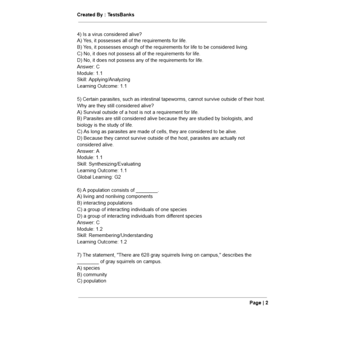 Test Bank For Biology The Core 3rd Edition by Simon-Pass Test Bank