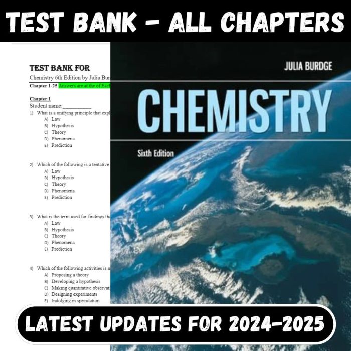 Test Bank For Chemistry 6th Edition by Julia Burdge-Pass Test Bank