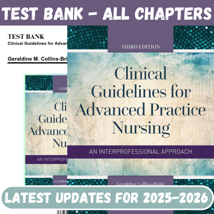 Test Bank For Clinical Guidelines for Advanced Practice Nursing 3rd Edition by Geraldine-Pass Test Bank