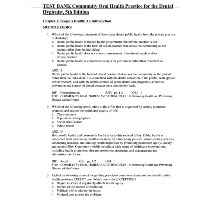 Test Bank For Community Oral Health Practice for the Dental Hygienist 5th Edition By Christine-Pass Test Bank